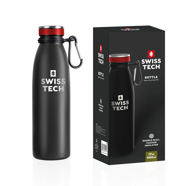 SwissTech Su Matarası 500ml - SİYAH